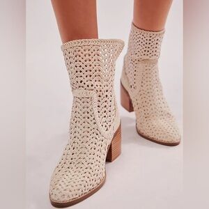 Kelsi Dagger Crochet Heeled Boots